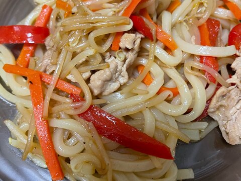 カンタン酢でさっぱり焼きうどん